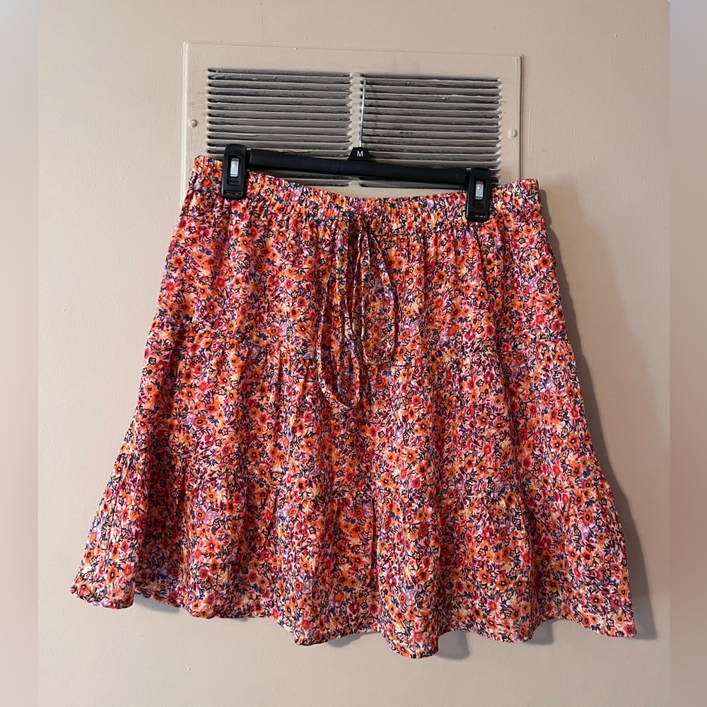 Violet Romance floral mini skirt